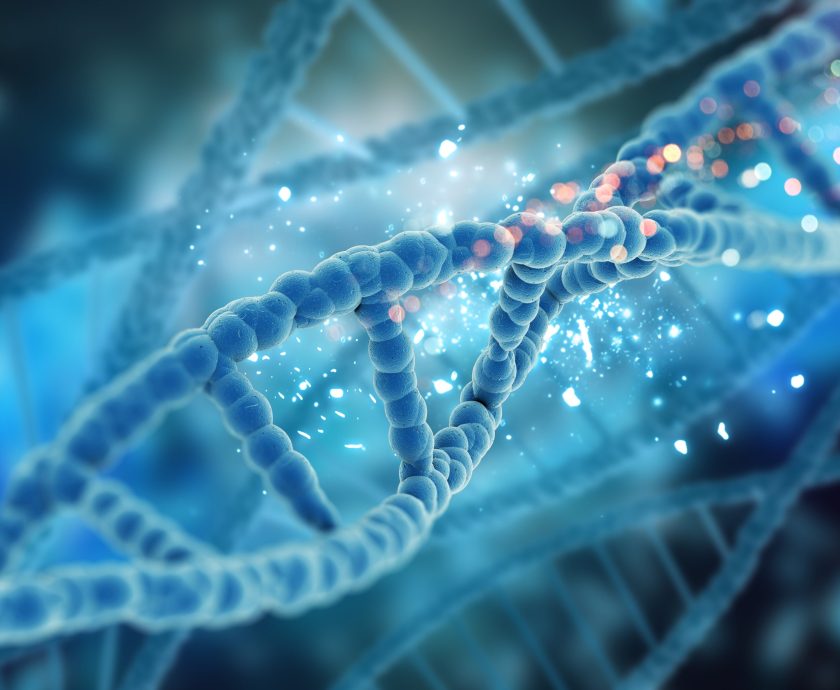 3D render of a medical DNA background