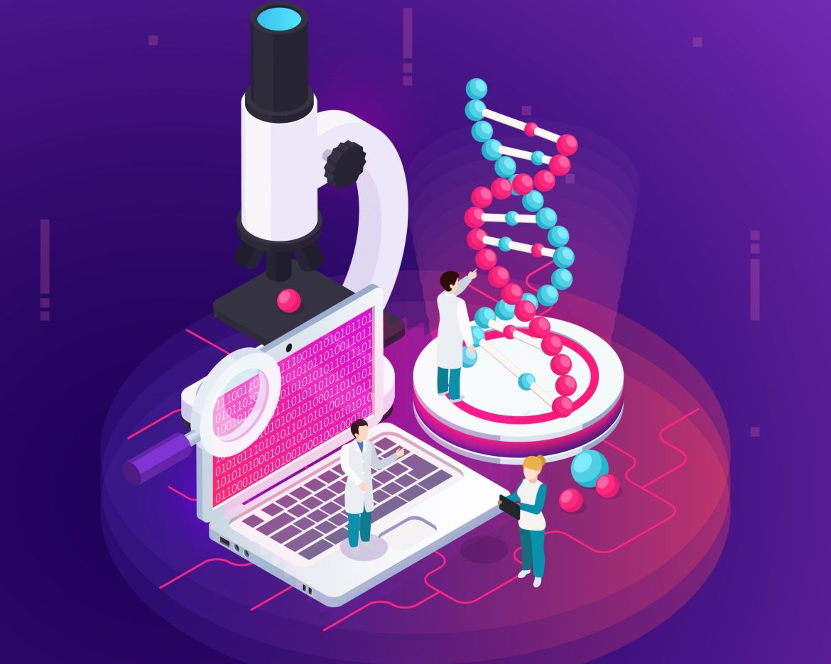 Nanotechnology Isometric Design Concept