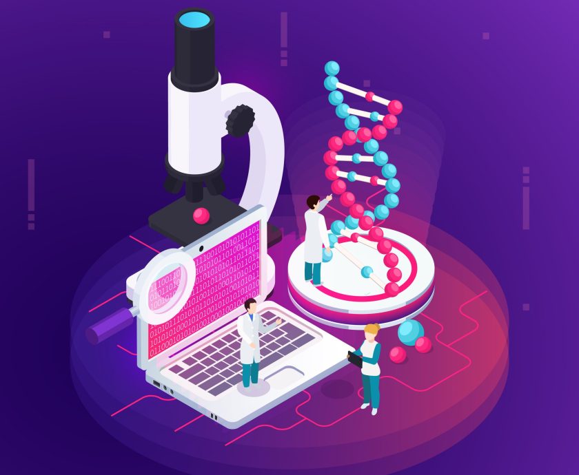 Nanotechnology Isometric Design Concept